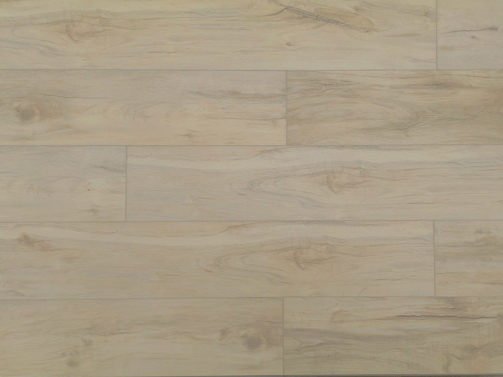 Lantai SPC Serat Kayu Krem Muda 7,25×48