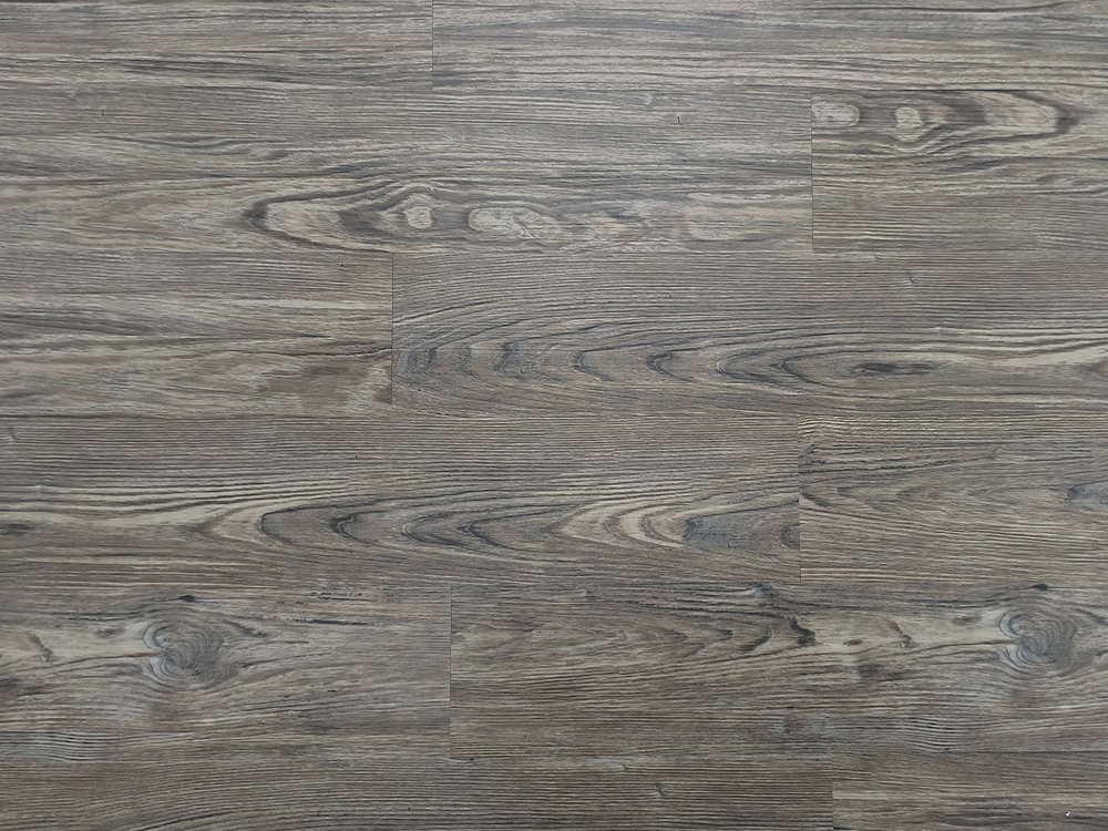 Lantai LVT Kayu Coklat Abu-abu Muda Perekat Dryback 6×36