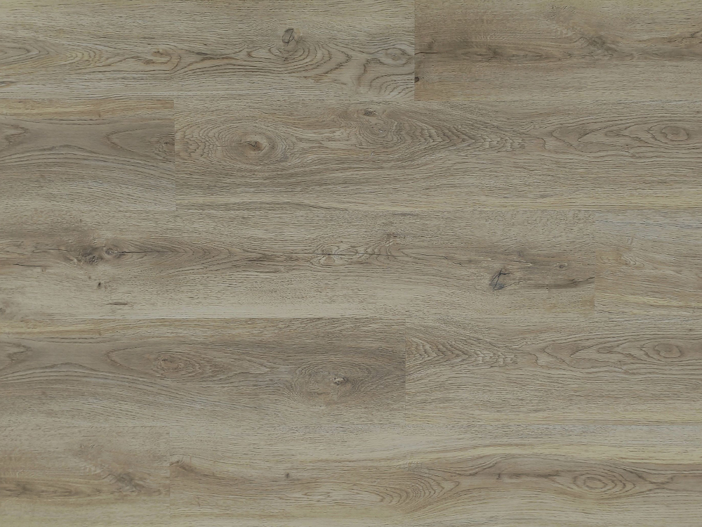 Lantai SPC Butir Kayu Coklat Abu-abu Muda 7,25×48