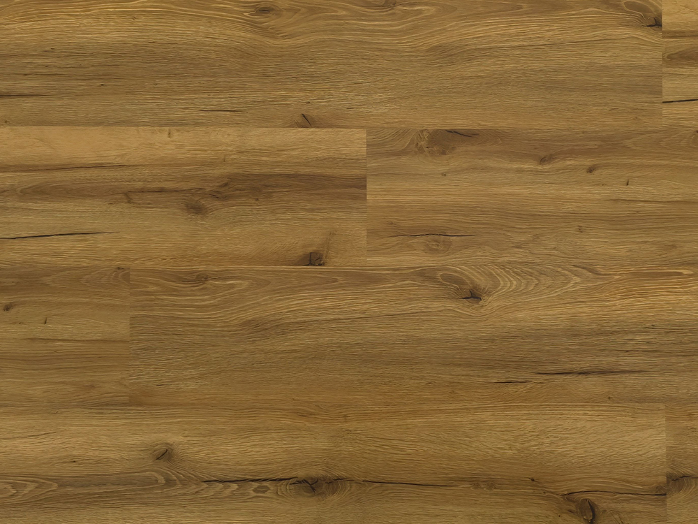 Lantai SPC Serat Kayu Coklat Sedang 9×48