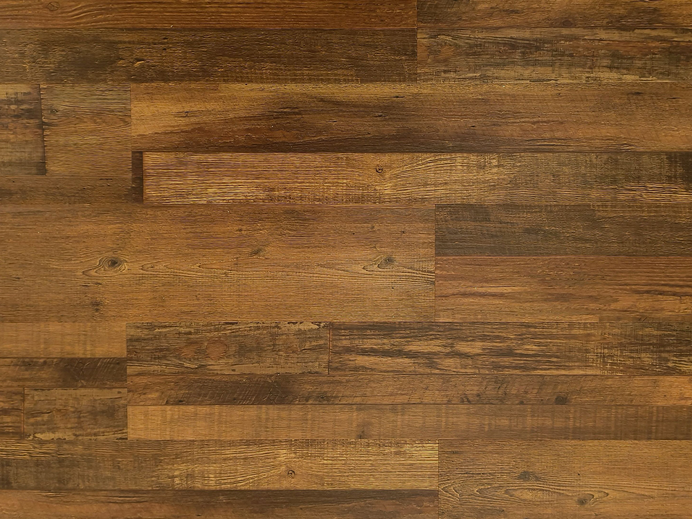 Lantai SPC Butir Kayu Coklat Tua 7,25×48