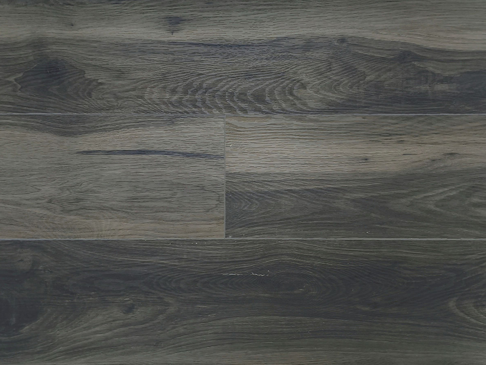 Lantai SPC Butir Kayu Abu-abu Tua 7,25×60