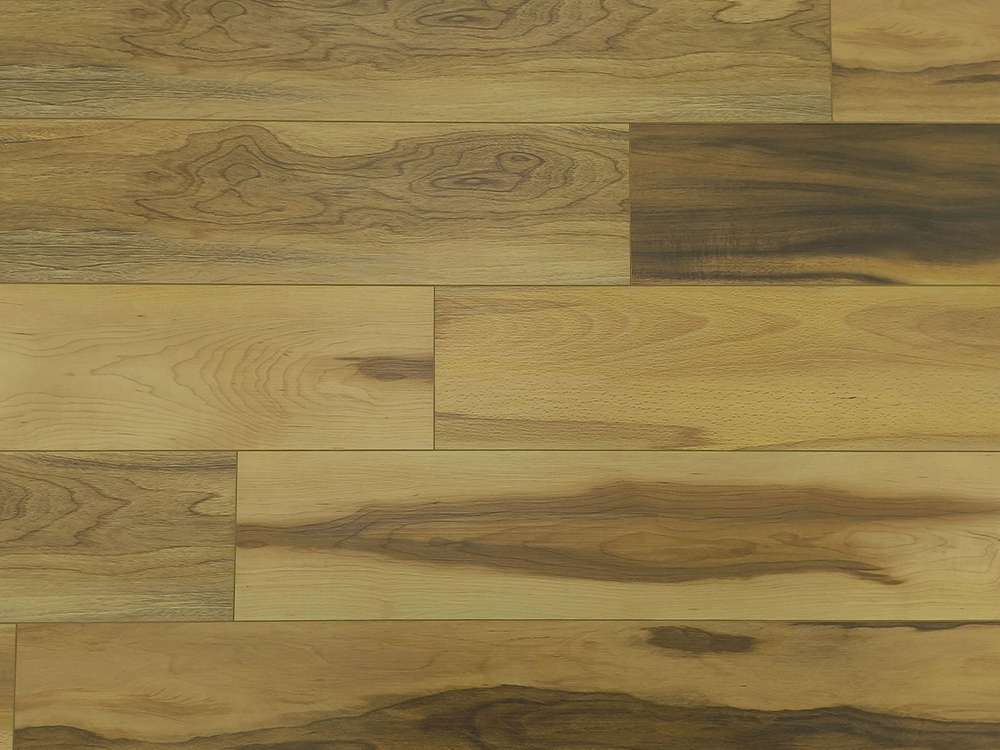 Lantai SPC Butir Kayu Kuning Hangat 7,25×48