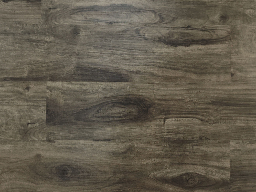 Lantai WPC Butir Kayu Abu-abu Tua 7×48